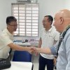 Representantes da empresa Tuoren vêm da China para visitar a Santa Casa de Santos